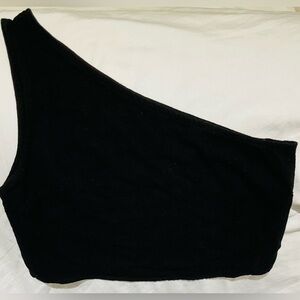 Kendall & Kylie Black One Shoulder Top Size Small